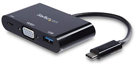 StarTech.com USB-C auf VGA Multifunktions-Adapter mit USB-A Port und Power Delivery - USB Typ C zu VGA - USB C Laptop Adapter
