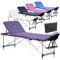 Beltom® Mobile Massagetisch Massageliege Massagebank 3 zonen klappbar Aluminium + Tasche - Lila