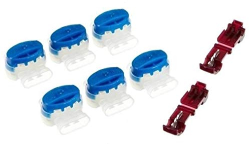 Genisys 6 Kabel Verbinder + 2 Anschlussklemmen kompatibel mit LANDROID von Worx WG754 - WG799 - Original 3M