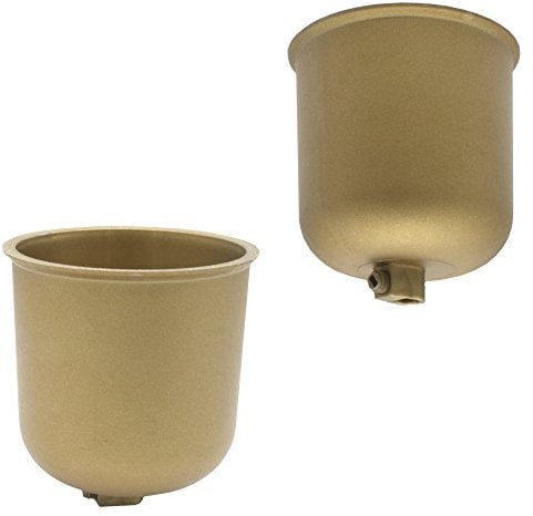 Baldachin Gold Matt Kunststoff mit Feststellschraube für Zuleitung Lampenkabel Pendelleuchte Leuchtentopf Lampentopf Deckentopf ø 76mm H. 82mm