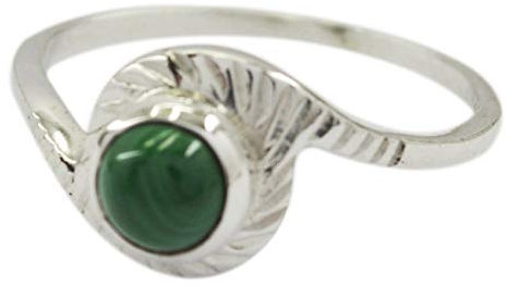 RIYO Designer 925er Sterlingsilber fein aussehender echter Malachit Ringgeschenk de