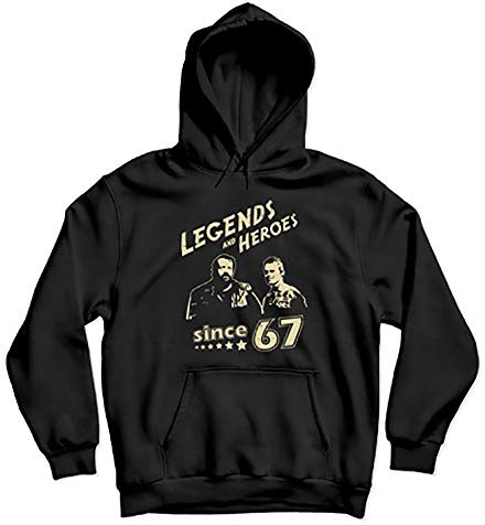 Terence Hill Bud Spencer Hoodie - Legends and Heroes (schwarz)