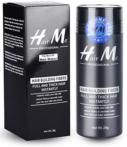 Poudre Cheveux,Poudre Densifiante Poudre Volume Cheveux Chatain Calvitie Homme Hair Building Fibers（Brun moyen）