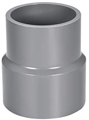 sourcing map Réducteur de Tuyau PVC DWV Hub 40 Gris 63mm x 75mm Douille