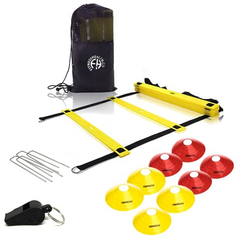Fitness Health SPEED AGILITY LADDER AND CONE SET FOOTBALL TRAINING EQUIPMENT