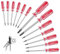 RONMAR 13-Piece Magnetic Torx Screwdrivers Set, Security Tamper Proof, T4、T5、T6、T7、T8、T9、T10、T15、T20、T25、T27、T30、T40 (red)