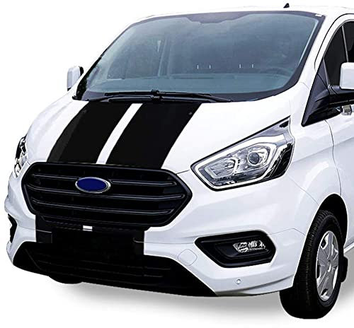 Auto-Dress Viper-Streifen Seitenstreifen Aufkleber Set/Dekor passend für Ford Transit Custom (Weiß Glanz)