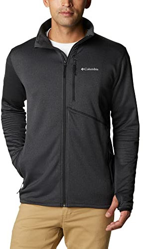 Columbia Park View Fleece Full Zip, Giacca In Pile Con Cerniera Intera Uomo, black heather, Taglia XL