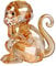 DOJOZ Kleine Affe aus Kristall, schöne Basteldekorationen für Zuhause, Weihnachtsdekoration, Sammlerstück, Geburtstagsgeschenke, Figuren (Gold)