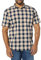 Amazon Essentials Men's Slim-Fit Short-Sleeve Poplin Shirt, Navy Gold Plaid, L