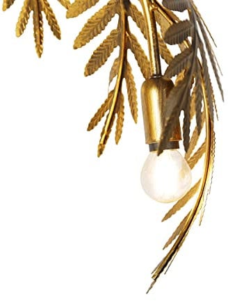 Qazqa - Landhaus I Vintage Vintage Stehlampe Antik Gold I Messing 3-flammig groß - Botanica I Wohnzimmer I Schlafzimmer - Stahl Länglich - LED geeignet E14