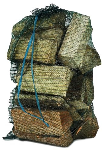 sackmaker Net Bags - Industry Grade Net Bags for Logs, Kindling, Shellfish, Vegetables, Fruit etc. Drawstring closing tie built into the bag (50x80cm, 10)