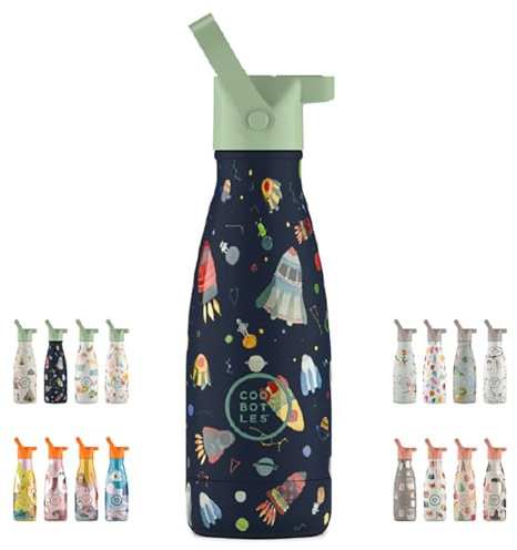 Botella Térmica Infantil - 260 ml - Space Rockets - Botella de Agua de Acero Inoxidable - Bebidas Fías 36 Horas y Calientes 18 Horas - Acabado con Pintura en Relieve - Sin BPA - Cool Bottles