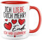Valentinstag Tasse Geschenk, ICH LIEBE DICH MEHR! - Ende. Ich hab gewonnen! Geschenkidee Freund Freundin Kaffeetasse mit Spruch lustig süß Kaffee-Becher Partner Partnerin Beziehung (Weiß/Rot)