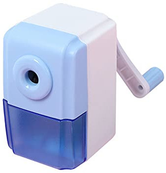 QIRUIRED Bleistiftspitzer Manueller Anspitzer für Schreibtisch Handspitzer für Buntstifte Kinderfreundlich Geschenk für Kinder Schulmaterial Bürozubehör Schülerbedarf (Blau)