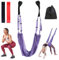 Yoga Stretching Strap, Aerial Silks, Waist Back Stretch Strap, Flexibility Tensile Trainer with 2Pcs Resistance Bands for Pilates, Yoga, Stretching