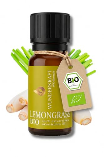 Lemongrassöl Bio 10 ml – 100% naturrein – für Sauna & Diffuser | Ätherisches Zitronengrasöl für Saunaaufguss, Duftlampe & Raumduft – intensiver frischer Zitrusduft für Zuhause & Wellness
