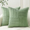 Topfinel Deko Grün Kissen 45x45,Cord Couchkissen,Boho Deko Sofa Kissen,Boho Style Kissenbezug 45x45,2 Stück Deko Wohnzimmer Kissenbezüge,Deko Aesthetic Couch Kissen,Salbeigrün