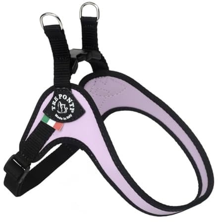 Tre Ponti Geschirr Easy Fit Classic with ADJ. Belly, Farbe:lila/schwarz, Größe:4-56 - 70 cm/bis 14 kg
