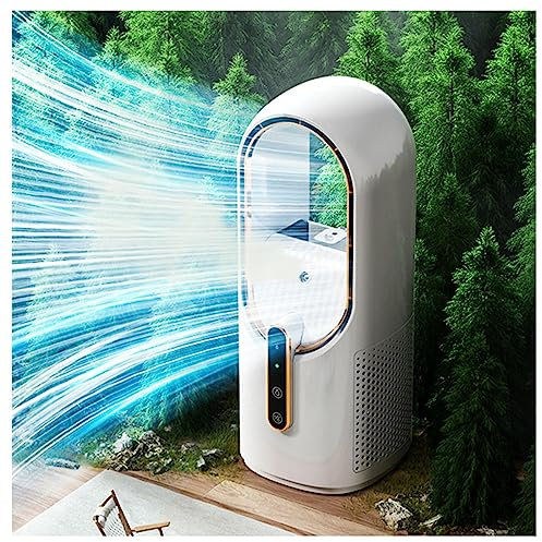 MLQUC Ventilador Portátil de Aire Acondicionado, Recargable Usb, Pequeño Ventilador Portátil de Escritorio con Ventilador de Dormitorio Humidificador, Ventilador de Dormitorio Doméstico