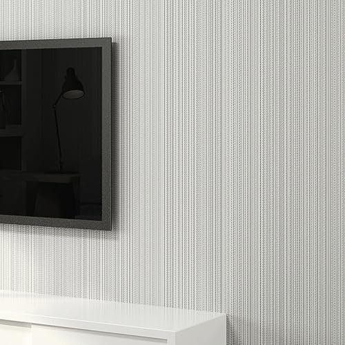 Trafagala White Wallpaper - Simply Stripe Textured Metallic White No Match for Living Room, Bedroom, Hallway and Stairs