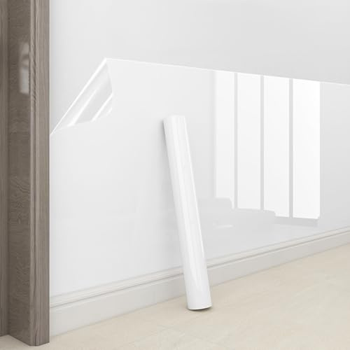 Wall Protector Clear Contact Paper Electrostatic Absorption Wall Protective Film Removable Transparent Plastic Static Cling Stickers for Kitchen and Office from Bin Chair Back Furniture Door Dog Cat