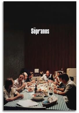 FRAOMHFW The Sopranos Poster, Wandkunst, Cover, Zimmer, Vintage, ästhetisches Poster, dekoratives Gemälde für Wohnzimmer, Schlafzimmer, elegantes Poster, 30 x 45 cm, ungerahmter Stil