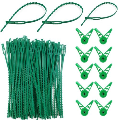 10 Pezzi Autoadesivi Clips per Piante Rampicanti Clip di Supporto per Piante Ganci Adesivo Filo di Serracavi Porta Piante Rampicanti Piante Autoadesiva Fissaggio 50 pezzi di fascette per cavi