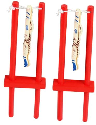 DRESSOOS 2st Puppe Ziehen Kinderspielzeug Pädagogisches Spielzeug Einzigartige Marionetten Figurenstatue Marionetten Spielzeug Für Kinder Lustige Puppen Rollen Über Puppendekor Holz