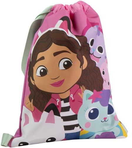 CERDÁ LIFE'S LITTLE MOMENTS Gabby's Dollhouse Schulrucksack für Kinder, mit Kordelzug, Gabby-Design, perfekt, Unisex, Kinder, 27,0 x 33 x 1,0 cm, Gabby's Dollhouse, 27.0x33.0x1.0 cm