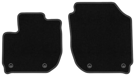 Velours-Fußmatten vorne passend für Honda HR-V II 2014-2018, Schwarz, Basic | passend für Crossover; dünner Velours-Teppich (Polypropylen), ca. 4 mm; rutschfest, ovale Befestigungen (Typ HND)