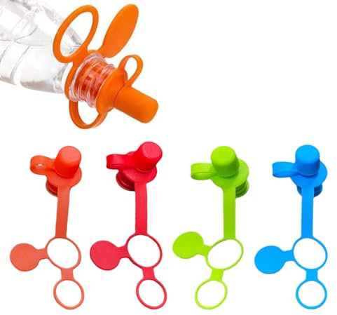 Wusideday Tapa Para Botella De Agua | Adaptador Antiderrames Para Vasos - De Silicona Suave Antifugas Para Bebés, Viajes Y Hogar