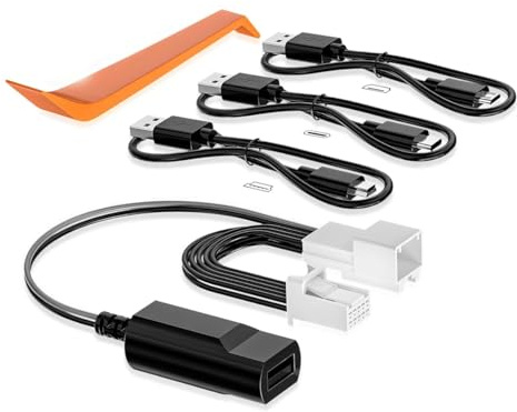 Hoite Dashcam-Stromadapter, 10-polig, Typ H, Anschluss an den integrierten USB-Anschluss des Rückspiegels