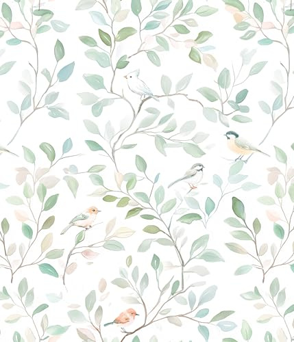 myforHD Tapete Selbstklebende Fototapete Wandpapier Blume Folie Dekorfolie Möbelfolie Klebefolie Pflanzen Laub Blumen Design 44cmX300cm Vintage Wanddeko Wandtapete Wohnzimmer Schlafzimmer