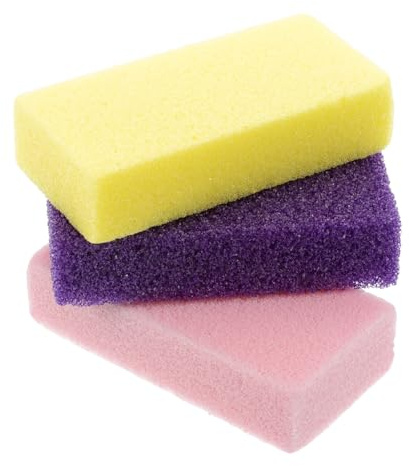 DECOMELODY 3 Stück Teiliges Doppelseitiger Pu-schaum Hornhautentferner mit Grober und Feiner Oberfläche Ergonomisch Rutschfest für Dusche und Badewanne Fußglättungswerkzeug für Spröde und