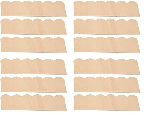 Pongnas Schindeln, Dachschindeln Dachschindeln Mini Fisch Skala Holzschindeln 12pcs Dollhouse Holzschindeln Dekoration Zubehör