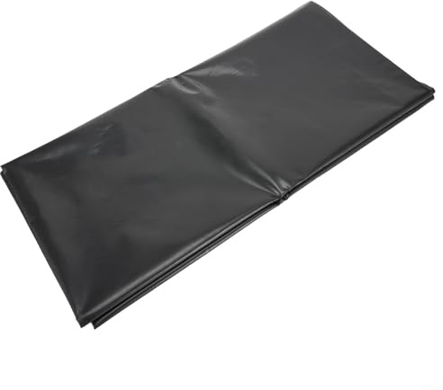 Solaughguy HDPE verstärkte Fischteichfolie, 0,12 mm dick, Gartenpool-Membran, 200 x 200 cm, schwarz, wasserdicht, Landschaftsteichfolie für Gartenteiche und Wasserspiele