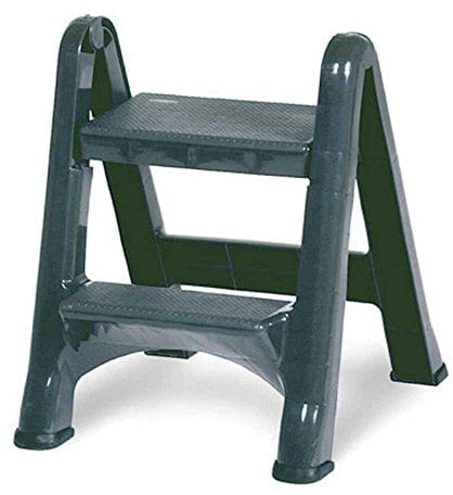 Rubbermaid 4209 Ct9 A Bottomline EZ Schritt 2-stufigen Klapphocker, 2, grau