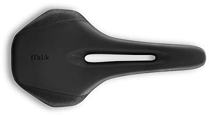 Fizik Luna X5 - Sillín de Bicicleta de Carretera para Mujer, Carcasa de Nailon Reforzado con Carbono con rieles de aleación S, cómodo y Ligero, 243 g, tamaño Grande, 280 x 141 mm, Color Negro
