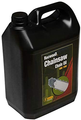 RocwooD Chain Oil 5 L Litre Ideal For Petrol & Electric Chainsaws Strimmer Hedge Trimmers Anti Fling Formula To Prevent Wear & Tear Multi Purpose Oil Increases Performance