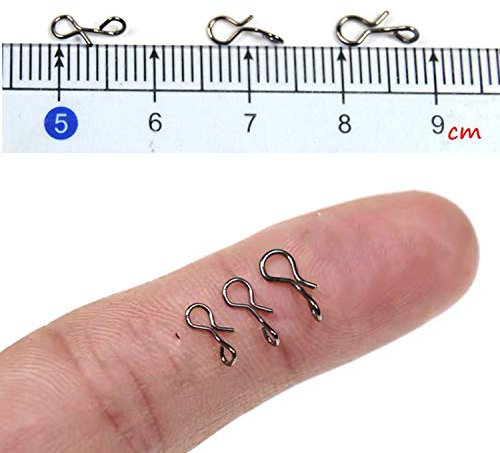 GREATFISHING 150pc Fly Fishing Snaps Stainless Steel Quick Change, Fast Easy Fly Hook Snap, 3 Size Combo Hook Snaps