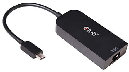 Club 3D USB 3.2 Adapter Typ-C zu 2, 5 Gigabit Ethernet ST./BU. schwarz CAC-1520
