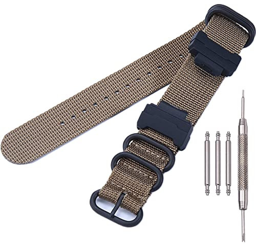 MCXGL Heavy Duty Nylon Uhrenarmband mit Adapter 16mm kompatibel mit GShock Dw5600 GW6900 GA110 GA120 GA100 Herren Watch band