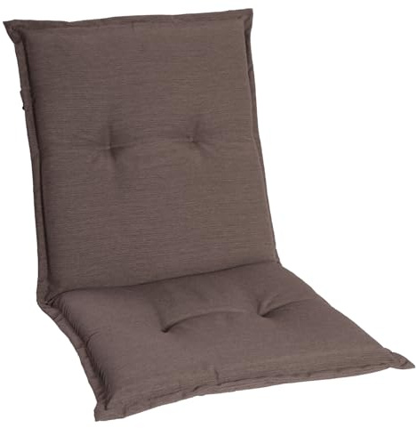 Homeoutfit24 Gartenstuhlauflagen Niedriglehner – 4er Set – Komfort-Polster 6,5 cm – Oeko-TEX Zertifiziert – pflegeleicht – Taupe – Made in EU