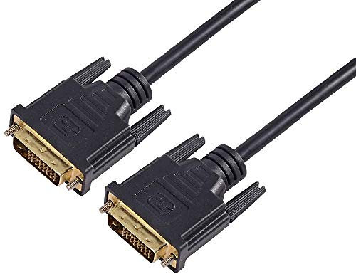 Cable DVI-D de doble enlace macho a macho, 2 m, negro, cable DVI de audio y video