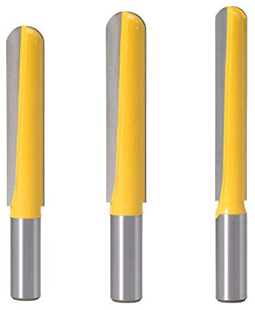 Bestgle 3pcs 1/2 Inch Shank Ball Nose Core Box Router Bit Deep Round Long Blade Wood Bits for Woodworking Milling Cutter Tool 2-1/2 2-29/32 3