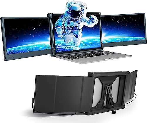 Teamgee Monitor portatile per computer portatile, 12 Full HD 1080p IPS, doppio triplo monitor, compatibile con Mac Windows Chrome
