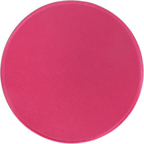 Tappetino per mouse da gaming/tappetino per computer portatile 22 x 22 x 0,2 cm, tappetino da scrivania con base in gomma antiscivolo, tappetino per mouse rotondo, colore rosso rosa