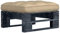 vidaXL Kiefernholz Schwarz Imprägniert Gartenhocker Fußhocker Sitzhocker Hocker Fußbank Palettenhocker Beistelltisch Couchtisch Gartentisch Palettenmöbel