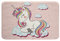 Loussiesd Kinder Badematte 50x80cm Mädchen Einhorn Badteppiche Rosa Karikatur Einhorn Regenbogen Wolken drucken Badvorleger Ultra Shaggy Süß Tiere Dekorativ Badezimmerteppich Weiches Gemütlich
